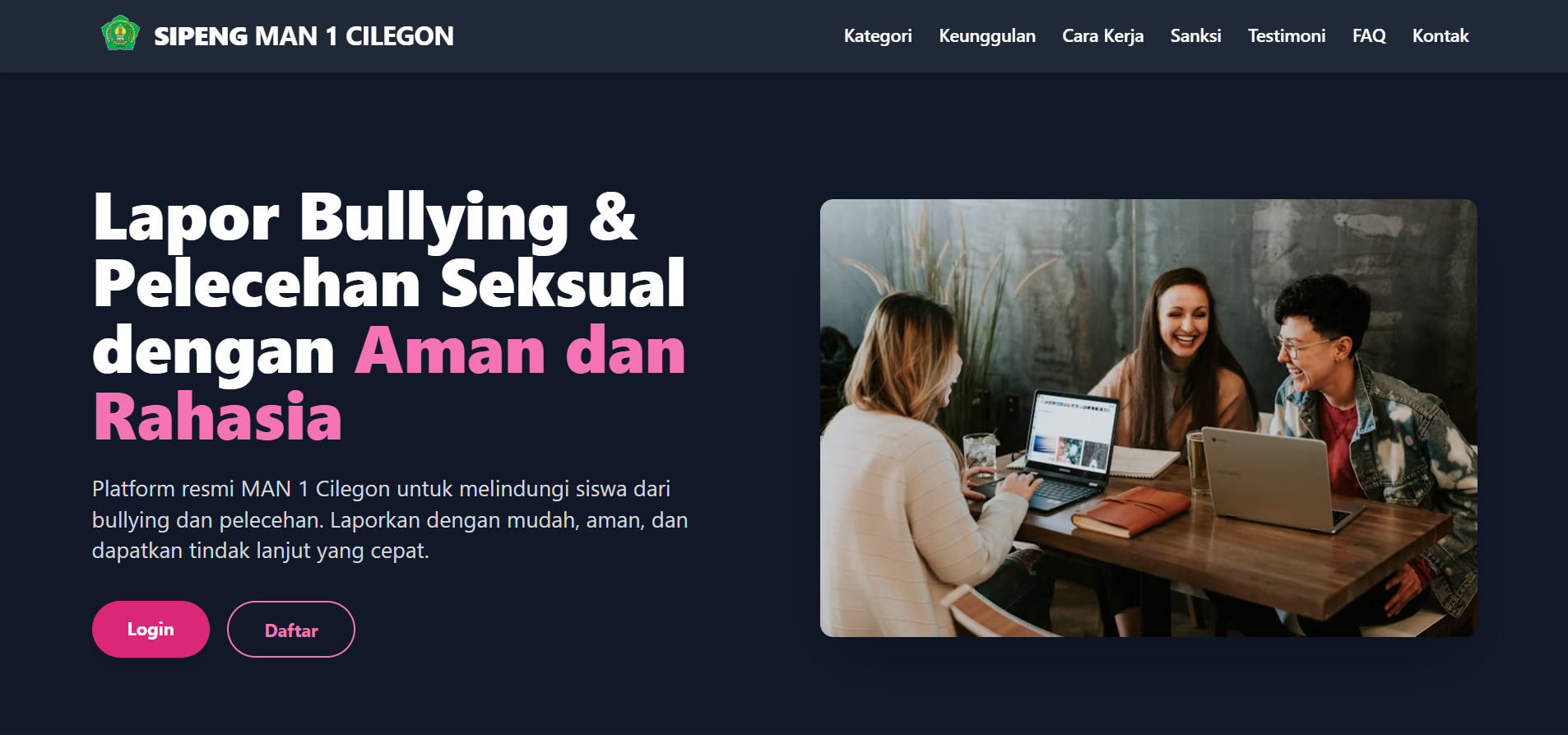 MAN 1 Cilegon Bullying and Sexual Harassment Complaint Information System